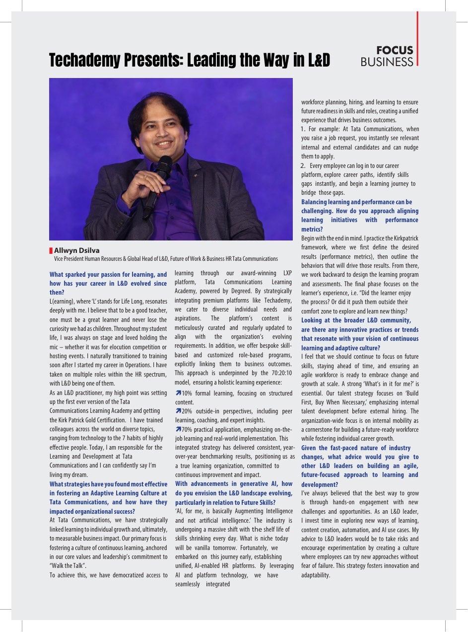Business Today interview