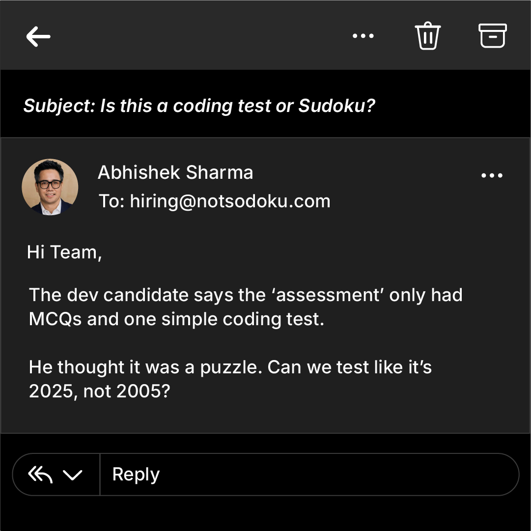 Escalation ad: Is this a coding test or Sudoku